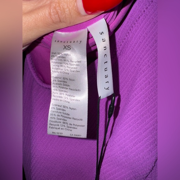 NWT- Anthropologie Sanctuary Fuschia Bathing Suit Sz. X-Small - Picture 4 of 5